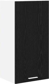 vidaXL Dulap suspendat cu ușă Riga Stejar negru și Alb 40 x 31 x 80 cm