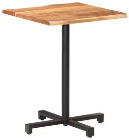 320299 vidaXL Masă de bistro, muchii naturale, 60x60x75 cm, lemn masiv acacia