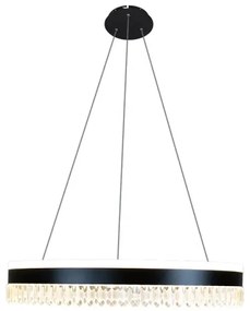 Lustră LED dimabilă pe cablu LED/80W/230V 3000-6500K negru + telecomandă