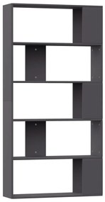 800101 vidaXL Bibliotecă/Separator cameră, gri, 80x24x159 cm, PAL