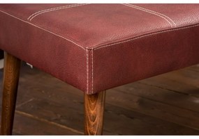 Taburet Fag, Piele Artificiala, Rosu Bordo