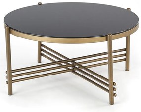 Masa de cafea Ismena, neagra/aurie