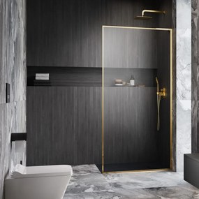 Paravan de dus tip Walk-in Radaway Modo F SL II auriu lucios-transparent 100 cm sticla securizata 8 mm dreapta