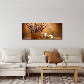 Tablou cu ou și pisicuțe (120x50 cm)