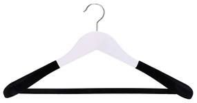 Umeraș Antialunecare din Lemn cu Carlig Metalic si Bara pentru Pantaloni, Bold Guard, UnicUtil, 45 x 5.5 x 22.5 cm, Alb, UUUM62