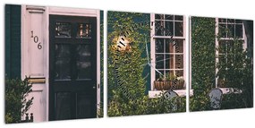 Tablou - Acasă de la plimbare (cu ceas) (90x30 cm)