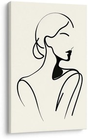 Tablou femeie în linii minimaliste