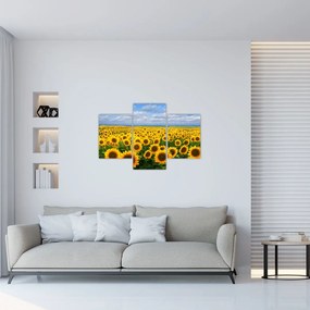 Tablou cu lan de floarea soarelui (90x60 cm)