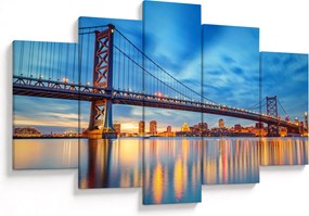 Tablou - Podul Benjamin Franklin, Philadelphia (150x105 cm)