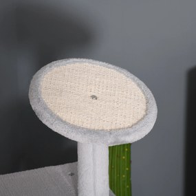 Suport Ascuţit Gheare sub forma de Coloana de 165cm pentru Pisici de pana la maxim 4,5 kg 60x60x165cm 4,5 kg Gri Bej PawHut | Aosom Romania