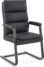 Scaun ADRIANO, negru, piele ecologica, 63x70x109 cm