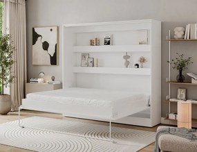 Pat rabatabil Devesto Horizontal Wall 160 alb, 200x160 cm – Alb