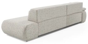 Colțar extensibil PRATO, tip L, stânga, bej, cu spațiu de depozitare