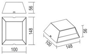 Aplică LED de exterior HONNA LED/7W/230V IP54 antracit Globo 34175