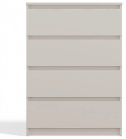 LAC508 - Comoda crem 70 cm, cu 4 sertare, pentru dormitor, living, dining - Colectia LaCrem