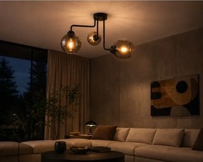 Lustră aplicată OSMO 3xE27/60W/230V negru