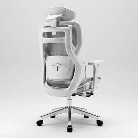 MONZA E16 Executive – Scaun Ergonomic Premium, Reglaje Avansate, Suport Lombar Reglabil pe Înălțime, Tetieră Reglabilă, Cotiere 3D, Șezut Extensibil, Reclinare 135°, Suport pentru Picioare și Bază Metalică, Mesh, Gri