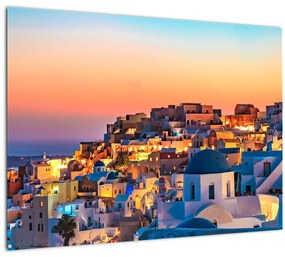 Tablou - Santorini în amurg (70x50 cm)