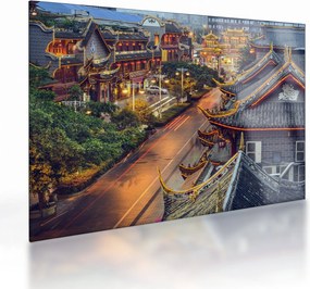 Tablou pe sticlă - Qintai Road, Chengdu, China (70x50 cm)