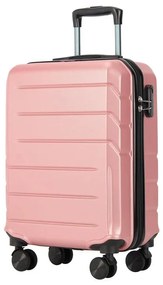 Valisă de cabină cu 4 roți Bontour „Spinner” cu blocare TSA, 55x39x20 cm, Rose Gold