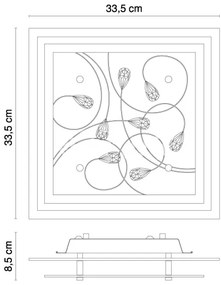 Globo 40408-2 - Plafoniera JASMINA  2xE27ILLU/40W/230V