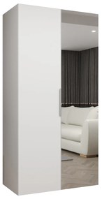 Dulap de haine 100 cm Mirabella 2 (alb + Cașmir). 1126394