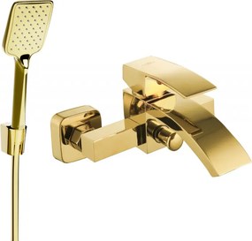 Mexen Libra Baterie cadă R62 cu set de duș, aurie - 74513R62-50