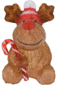 Decorațiune LED de Crăciun Candy reindeer, 24 cm