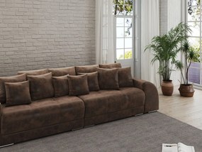 Canapea extensibilă dumonde cu 2 lăzi de depozitare si sezut confortabil din spuma high-density,Verona Madagaskar Brown 310x100 cm