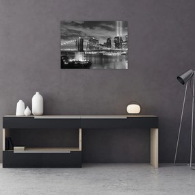 Tablou pe sticlă - Podul Brooklyn (70x50 cm)