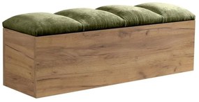 Bancă verde/în culoare naturală Kumo – Bobochic Paris