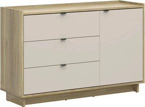 Comoda DALVA, stejar/casmir, PAL, 134x42x86 cm