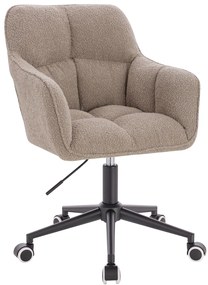 HR550K Scaun Latte Boucle cu Bază Neagră