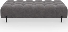 Taburet Tapitat cu Picioare Ferivo, gri velvet – Aura 04