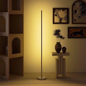 HOMCOM Lampă de Podea LED Reglabilă cu Telecomandă de 150cm Înălțime, Argintiu | Aosom Romania