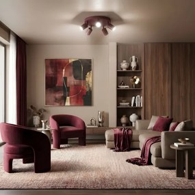 Plafonieră cu 5 spoturi FUN 5xGU10/8W/230V burgundy