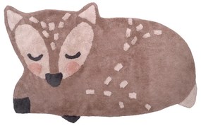 Covor din bumbac lucrat manual pentru copii Nattiot Little Deer, 70 x 110 cm