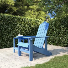 318640 vidaXL Scaun de grădină Adirondack, albastru aqua, HDPE