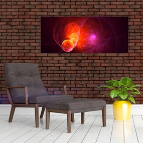 Tabloul modern cu abstracțiune roz (120x50 cm)