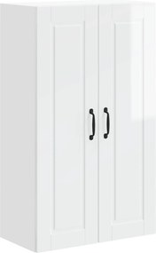 vidaXL Dulap de bucătărie Alb lucios 60 x 31 x 100 cm Lemn compozit