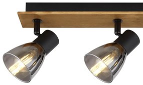 Plafoniera cu 3 spoturi directionabile design modern CLAUDE negru, maro