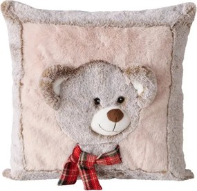 Perna cu motiv de pluș LEON, 35 x 35 cm