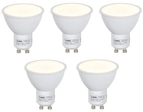 Set de 5 becuri LED GU10 cu senzor crepuscular 5W 380lm 3000K