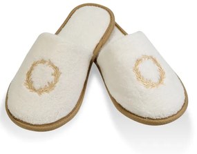 Halat pentru bărbați SEHZADE în cutie cadou + prosop + papuci de casă XL +  Papuci de casa (42/44) + prosop + box Alb - broderie argintiu