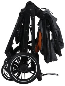 Carucior nou nascuti 3 in 1 NOVOKIDS™ X1000 series, Cu geanta bebe, Cadru Aluminiu, Amortizoare, Roti din cauciuc plin AVE, Landou, Scoica auto,