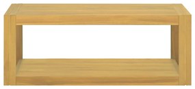 338235 vidaXL Dulap de baie suspendat, 90x45x35 cm, lemn masiv de tec
