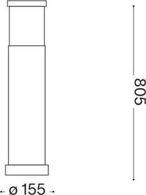 Ideal Lux - Lampă de exterior TRONCO 1xE27/42W/230V 80 cm IP65 maro