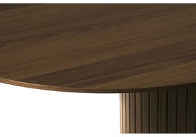 Masă de dining maro cu blat cu aspect de lemn de stejar 95x180 cm Nola – Unique Furniture