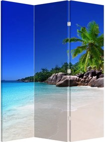 Paravan - Plaja pe insula Praslin (126x170 cm)