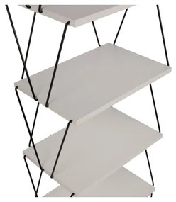 Bibliotecă BALABAN 165x48 cm albă/neagră